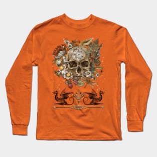 Plant Lover Witch Botanical Skull Gear Long Sleeve T-Shirt